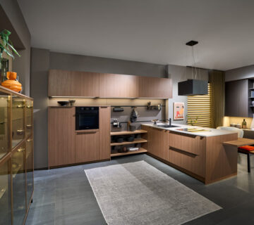 LINEA natural walnut VEGAS metallic brown 360x320