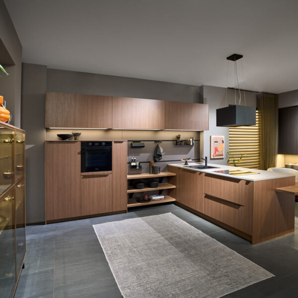 LINEA natural walnut VEGAS metallic brown 600x600